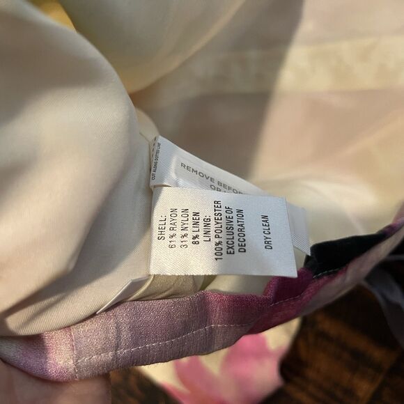 NWT  LOFT dress Pink Ivory Multi Floral Linen Blend Shift Sleeveless Petite 6 - Picture 6 of 6
